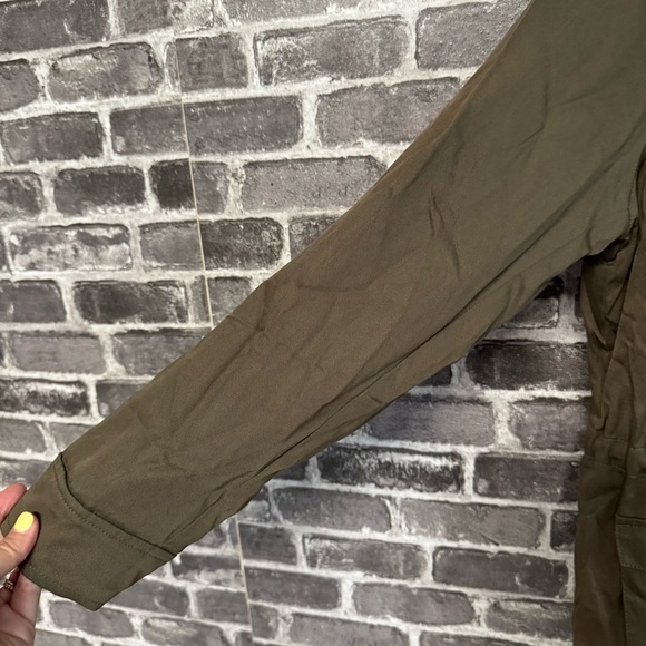 J. Jill Khaki Utility Jacket brown green tencel - Picture 4 of 9